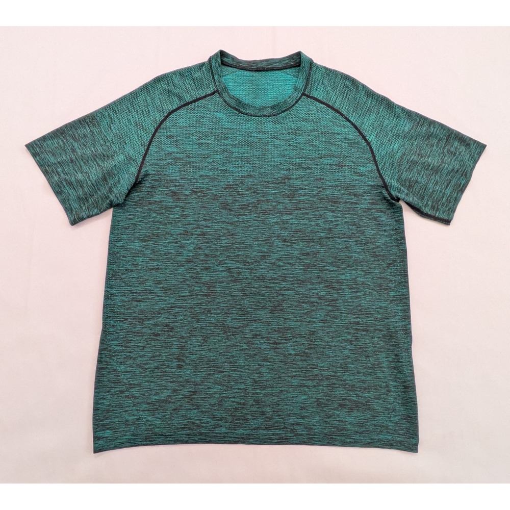 Lululemon Men's Metal Vent Tech Short Sleeve Shirt Spirit Green/Black Large L